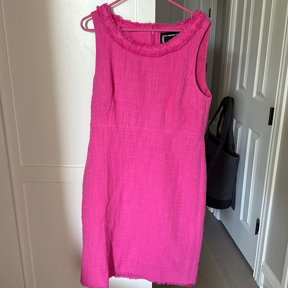 J Crew pink tweed dress